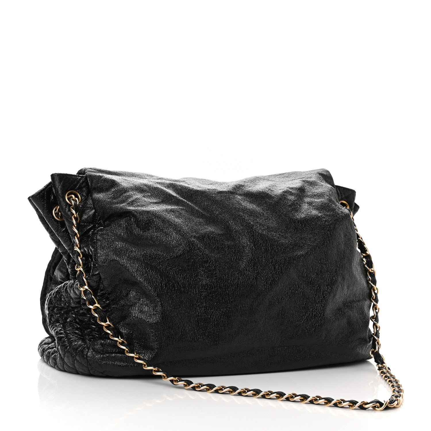 Chanel Vinyl XXL Rock and Chain Flap Black 3 of 12