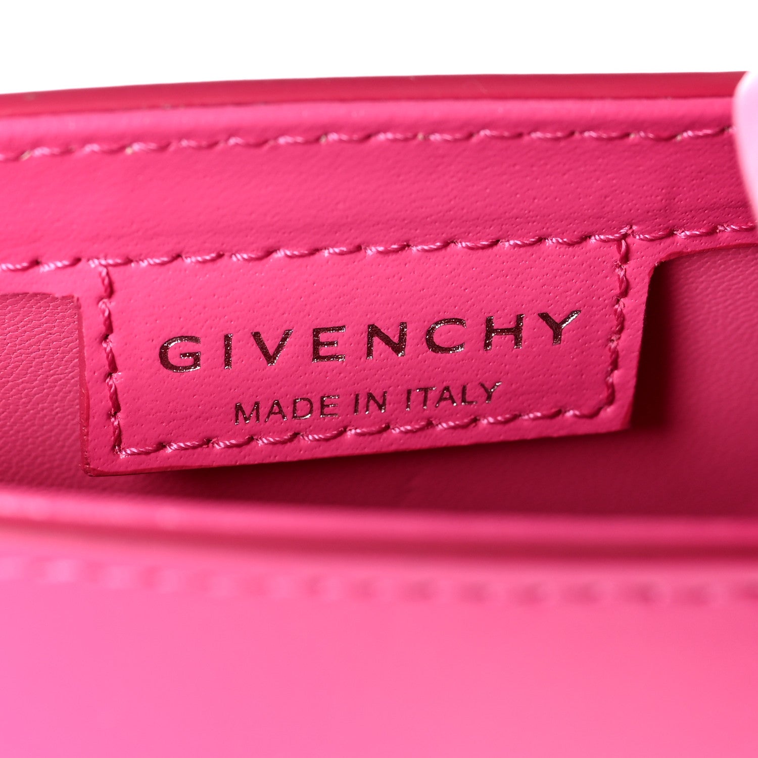 Givenchy Box Calfskin Mini Cut Out Shoulder Bag Neon Pink 6 of 11