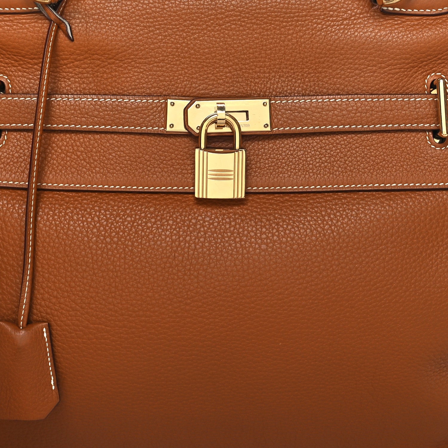 Hermes Taurillon Clemence Voyage Kelly 50 Gold 8 of 14