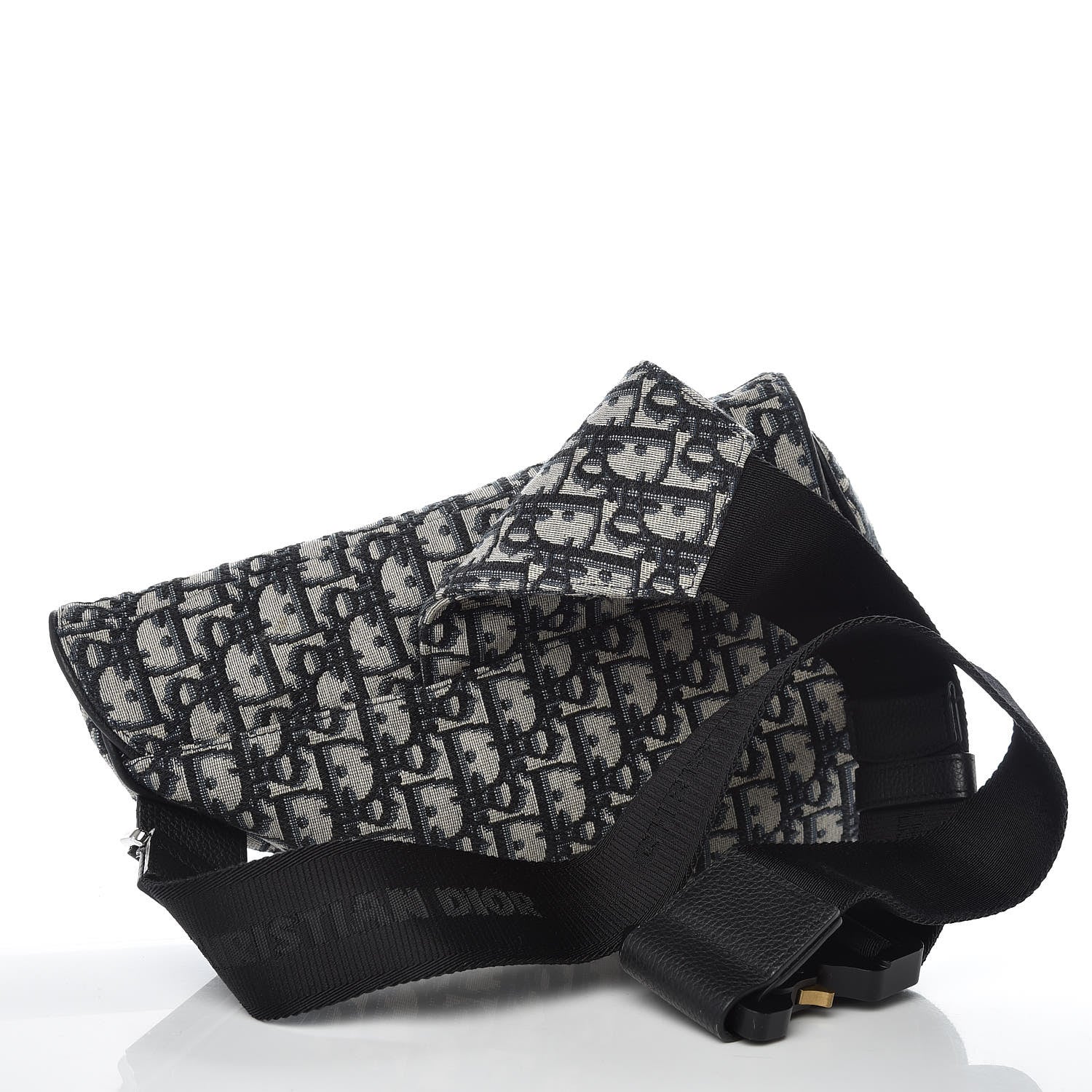 Christian Dior Oblique Mens Saddle Bag Blue 3 of 11
