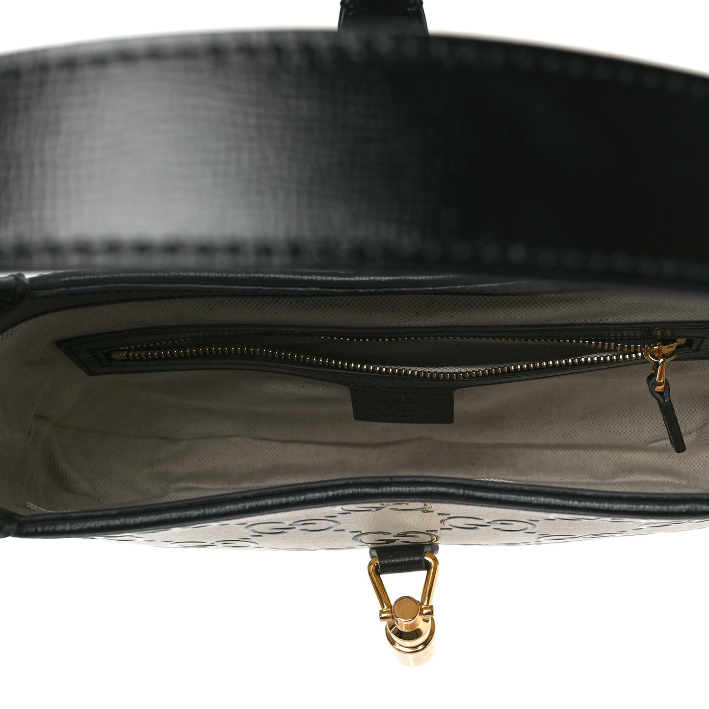 Azalea Calfskin GG Monogram Bi-Color Debossed Small Jackie 1961 Hobo Mystic White Black