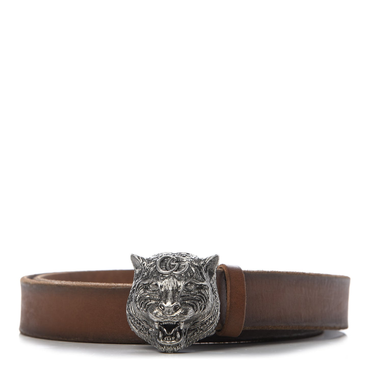 Cuoio Toscano Nickel Feline Buckle Belt 100 40 Cuir