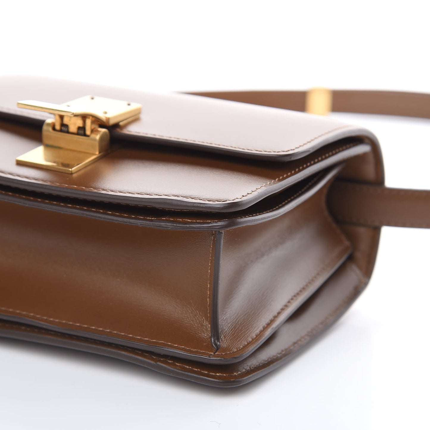 Box Calfskin Small Classic Box Flap Bag Camel