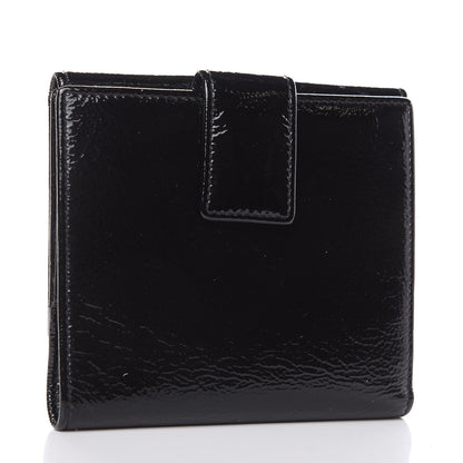 Saint Laurent Patent Y-Mail French Wallet Black 3 of 11