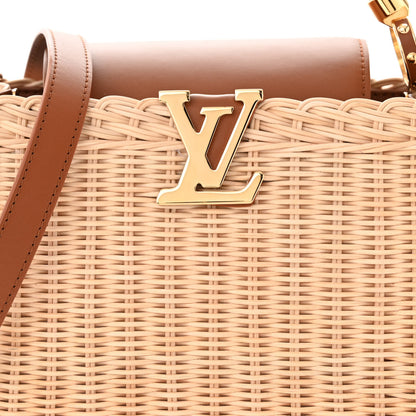 Louis Vuitton Rattan Calfskin Capucines BB Tan 7 of 10