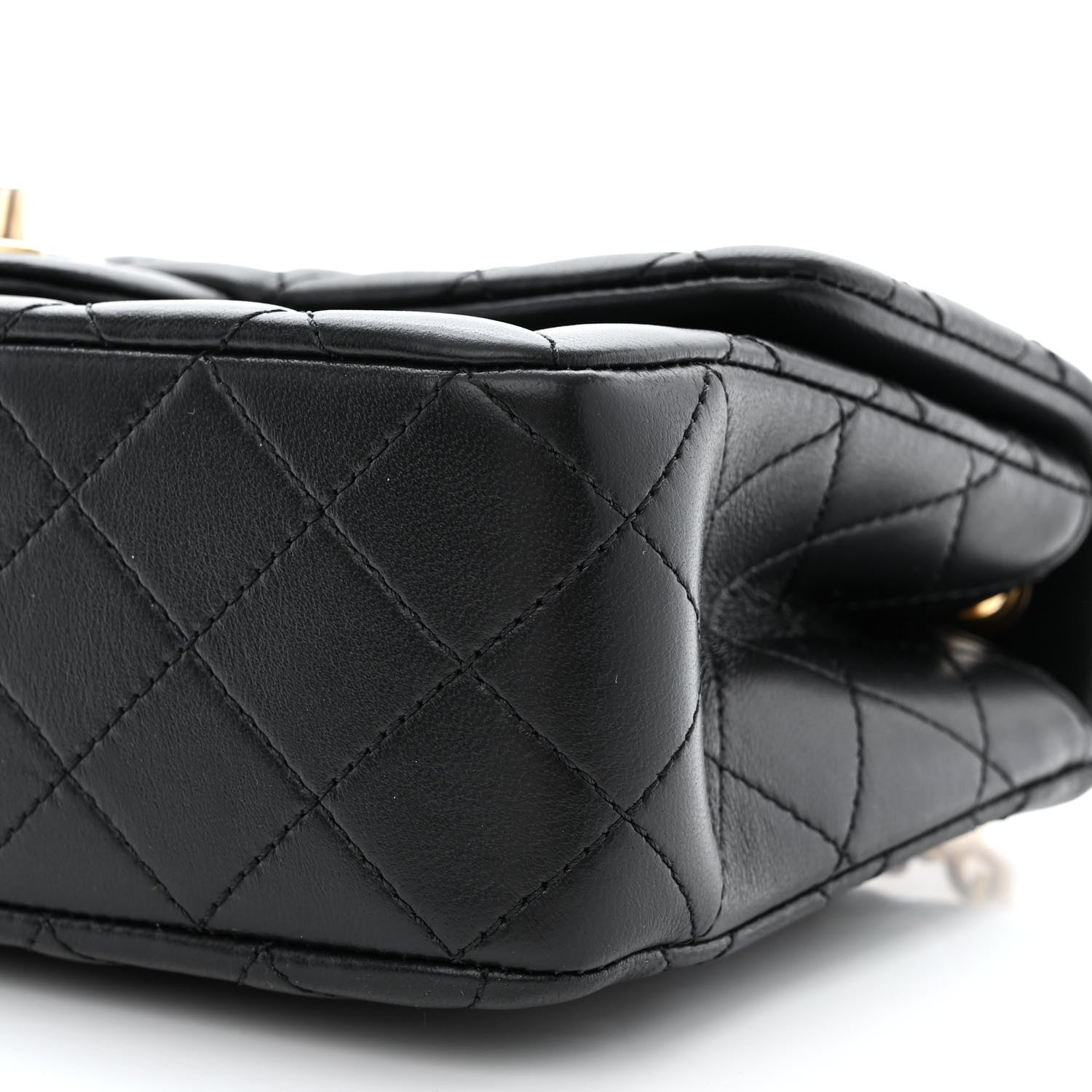 Chanel Lambskin Quilted Small Sweet Camellia Flap Black 10 of 11