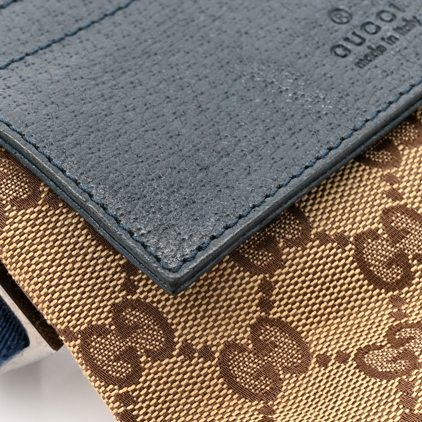 Monogram Web Belt Bag Navy