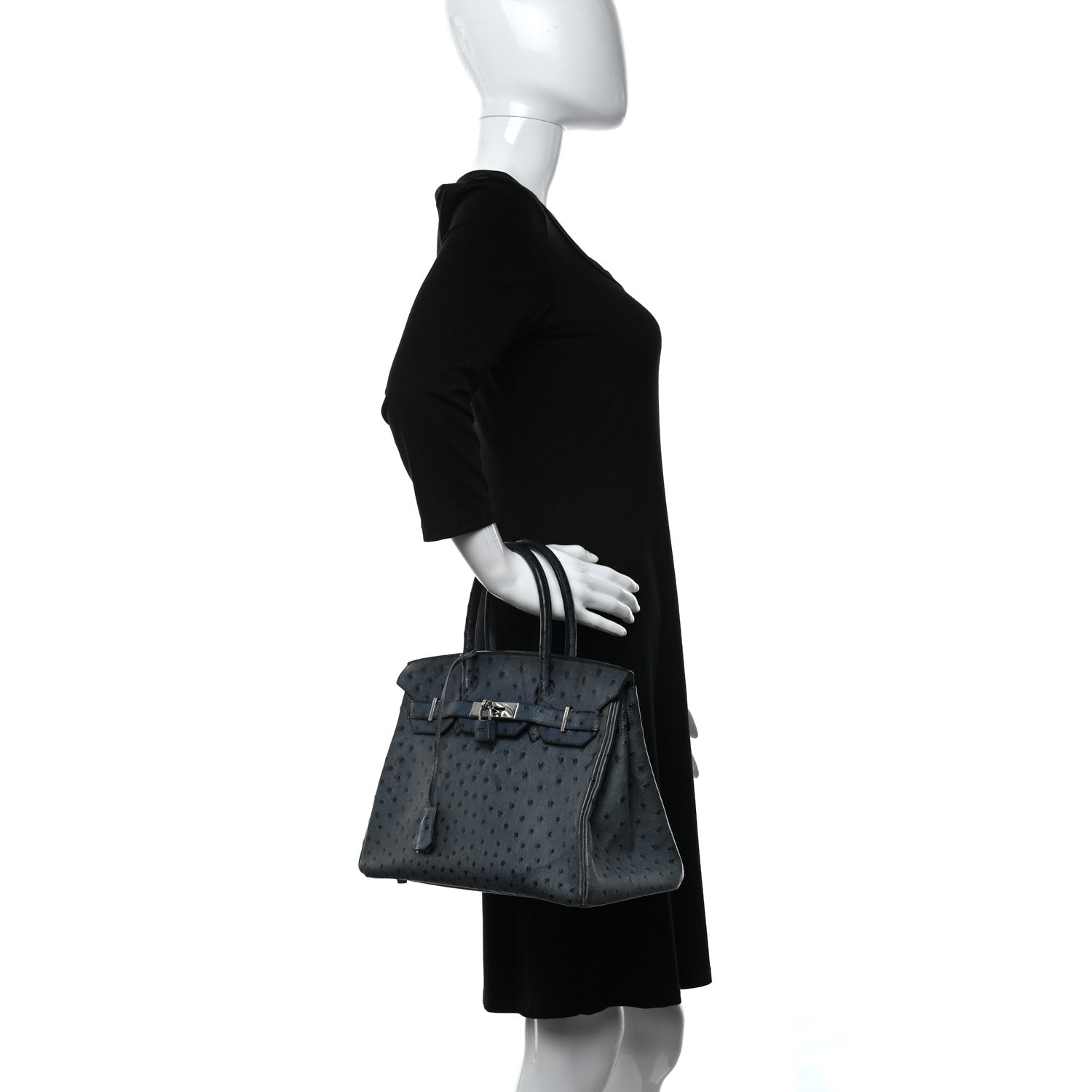 Hermes Ostrich Birkin 30 Bleu Roi 2 of 25