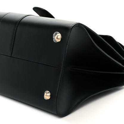 Delvaux Box Calfskin MM Brillant Pocket Satchel Black Red 12 of 12
