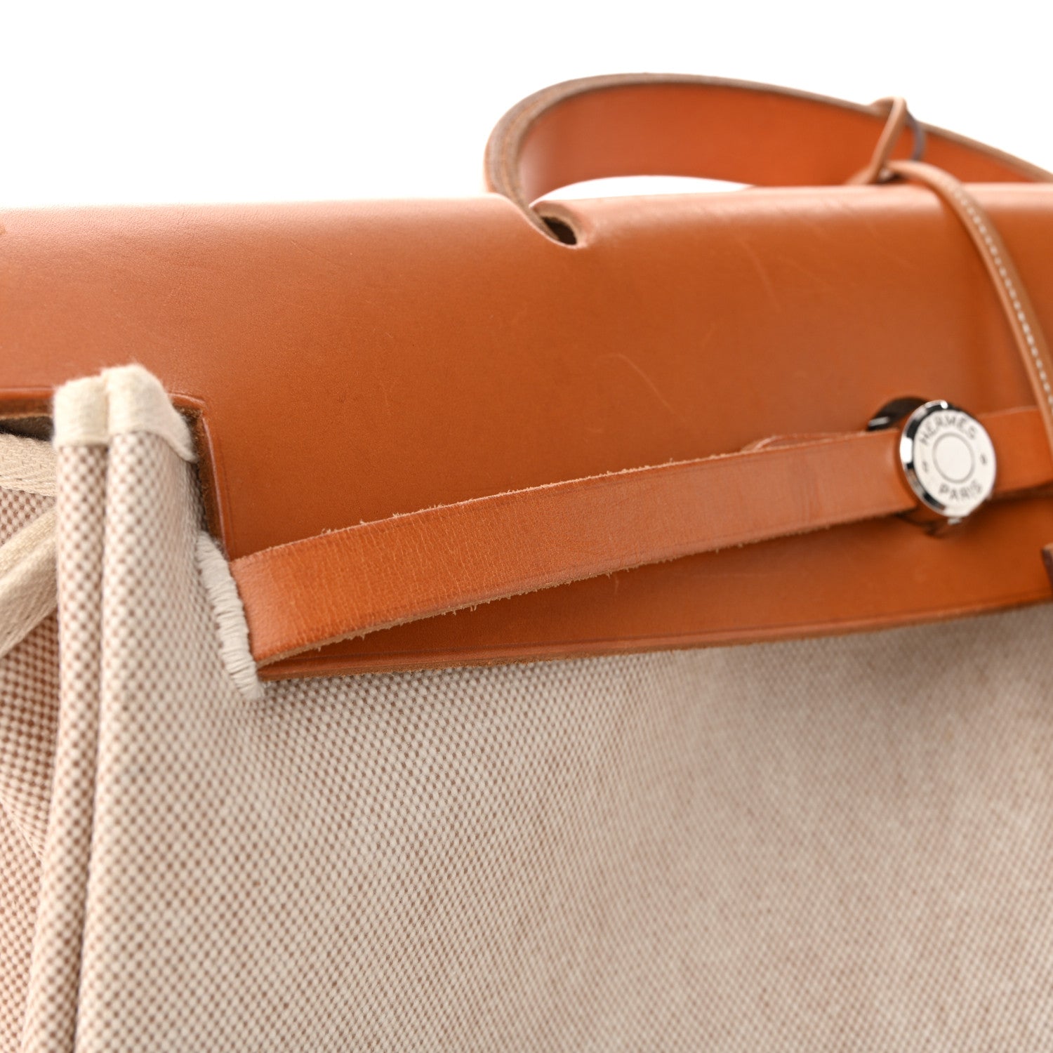 Hermes Toile Vache Calfskin Herbag 39 MM Natural 24 of 27