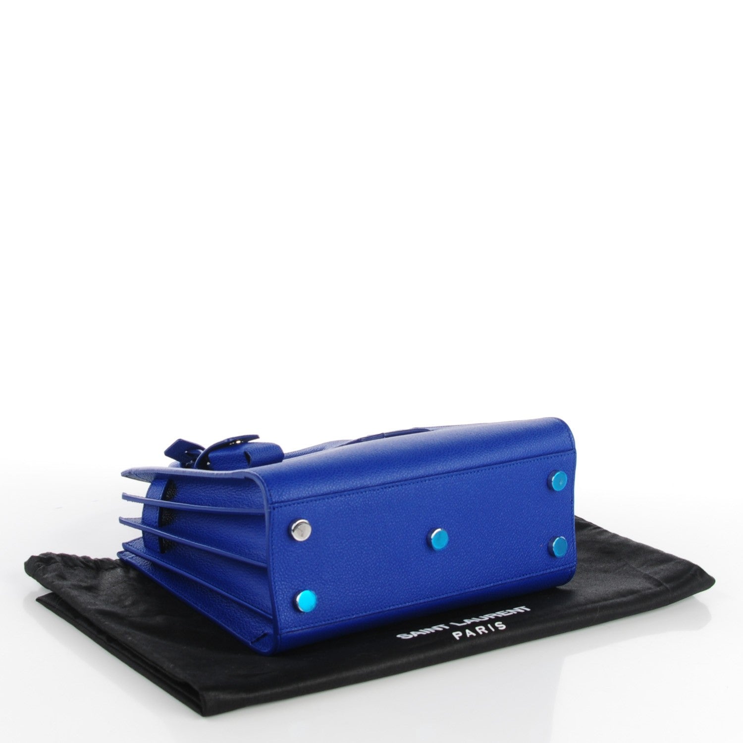 Saint Laurent Grained Calfskin Nano Sac De Jour Royal Blue 4 of 7