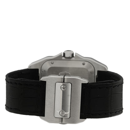 Cartier Stainless Steel Alligator 33mm Santos 100 Automatic Watch 2 of 5