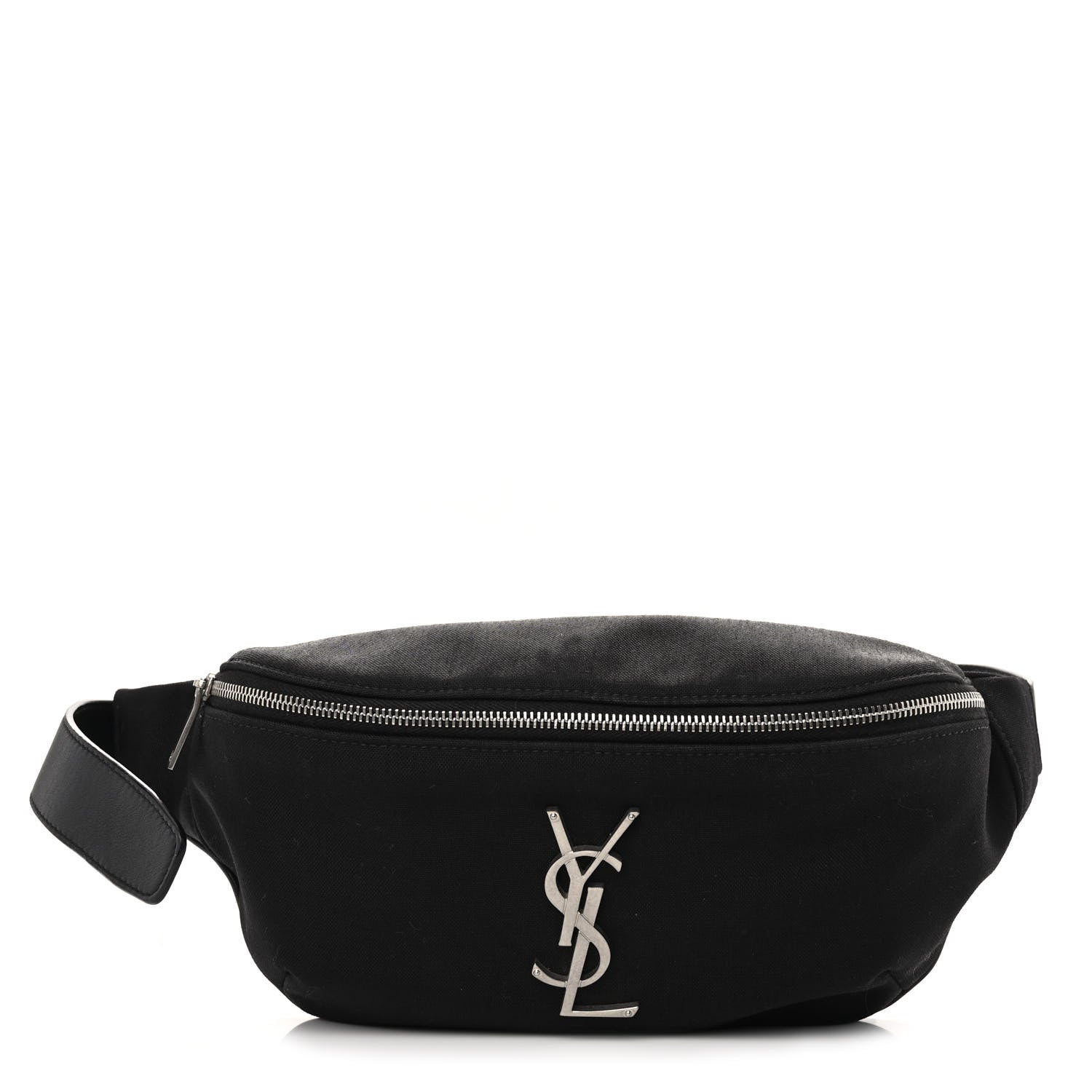 Saint Laurent Canvas Monogram Belt Bag Black 1 of 9