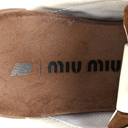 Miu Miu X NEW BALANCE Faded Suede Calfskin 530 SL Slip-On Mules 36.5 Ecru 7 of 10