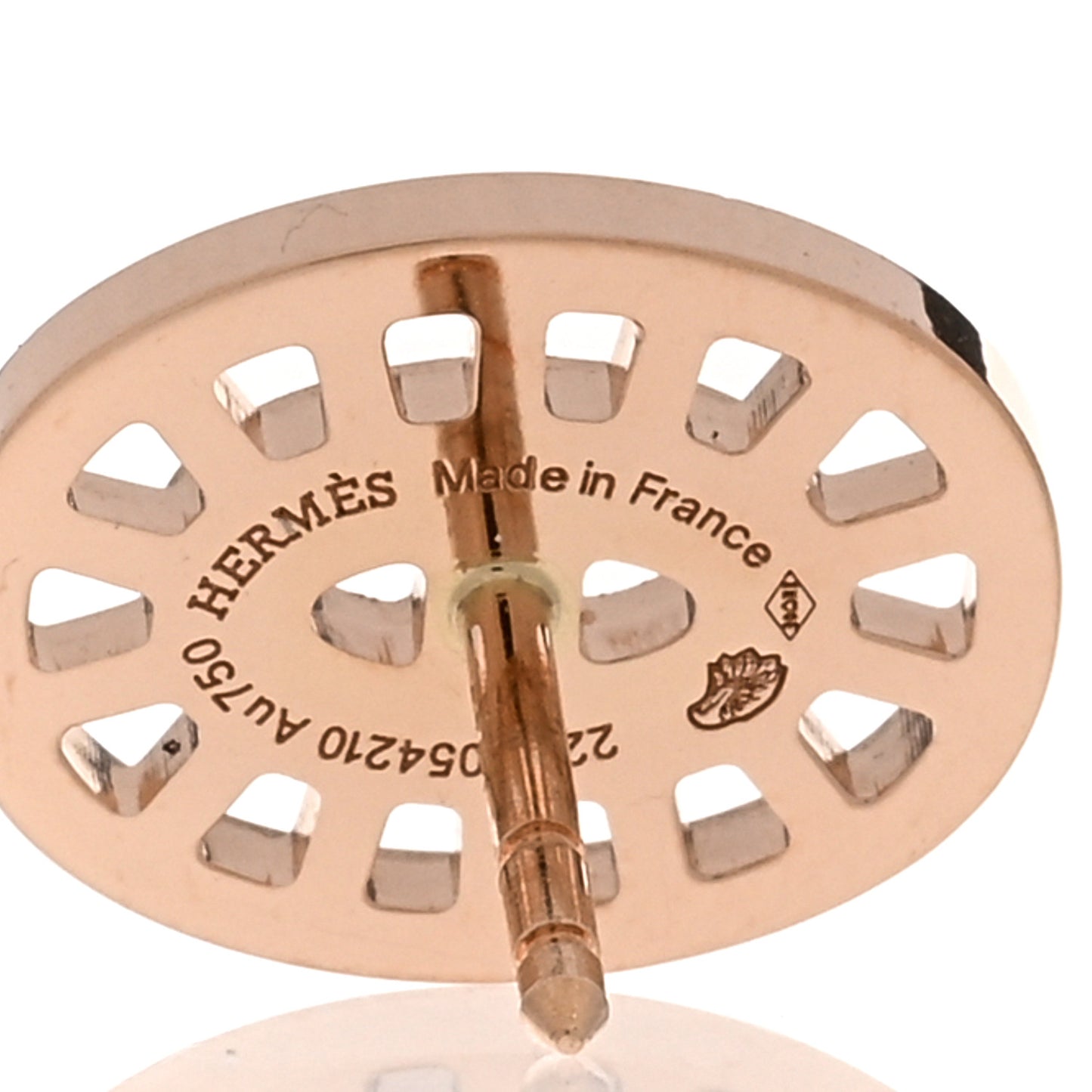 18K Rose Gold Diamond Chaine d'Ancre Divine Stud Earrings