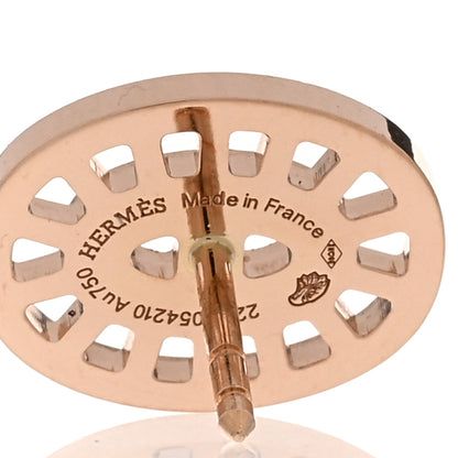 Hermes 18K Rose Gold Diamond Chaine d'Ancre Divine Stud Earrings 4 of 5