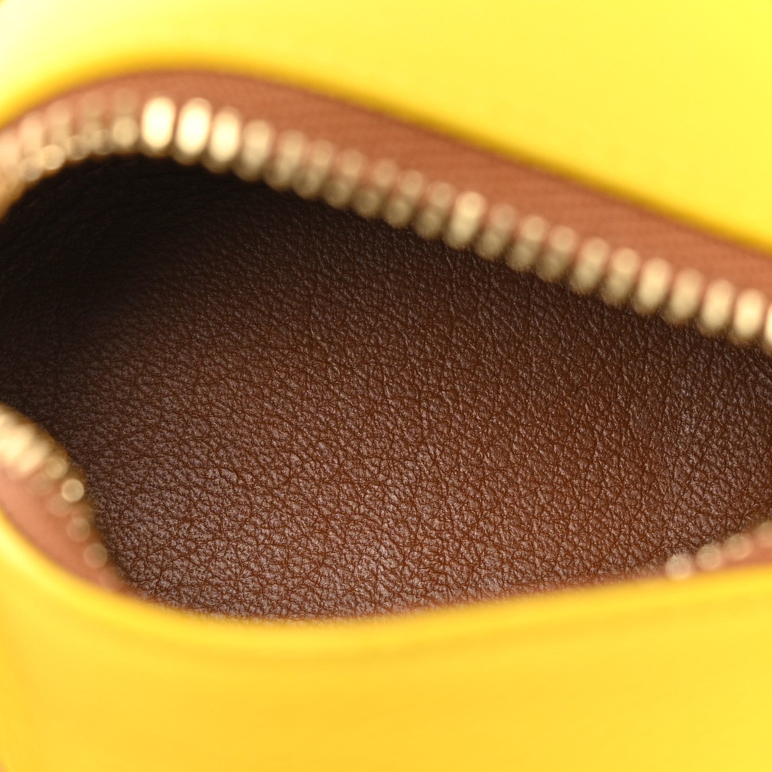 Loewe Calfskin Panda Coin Purse Yellow Brown 4 of 9