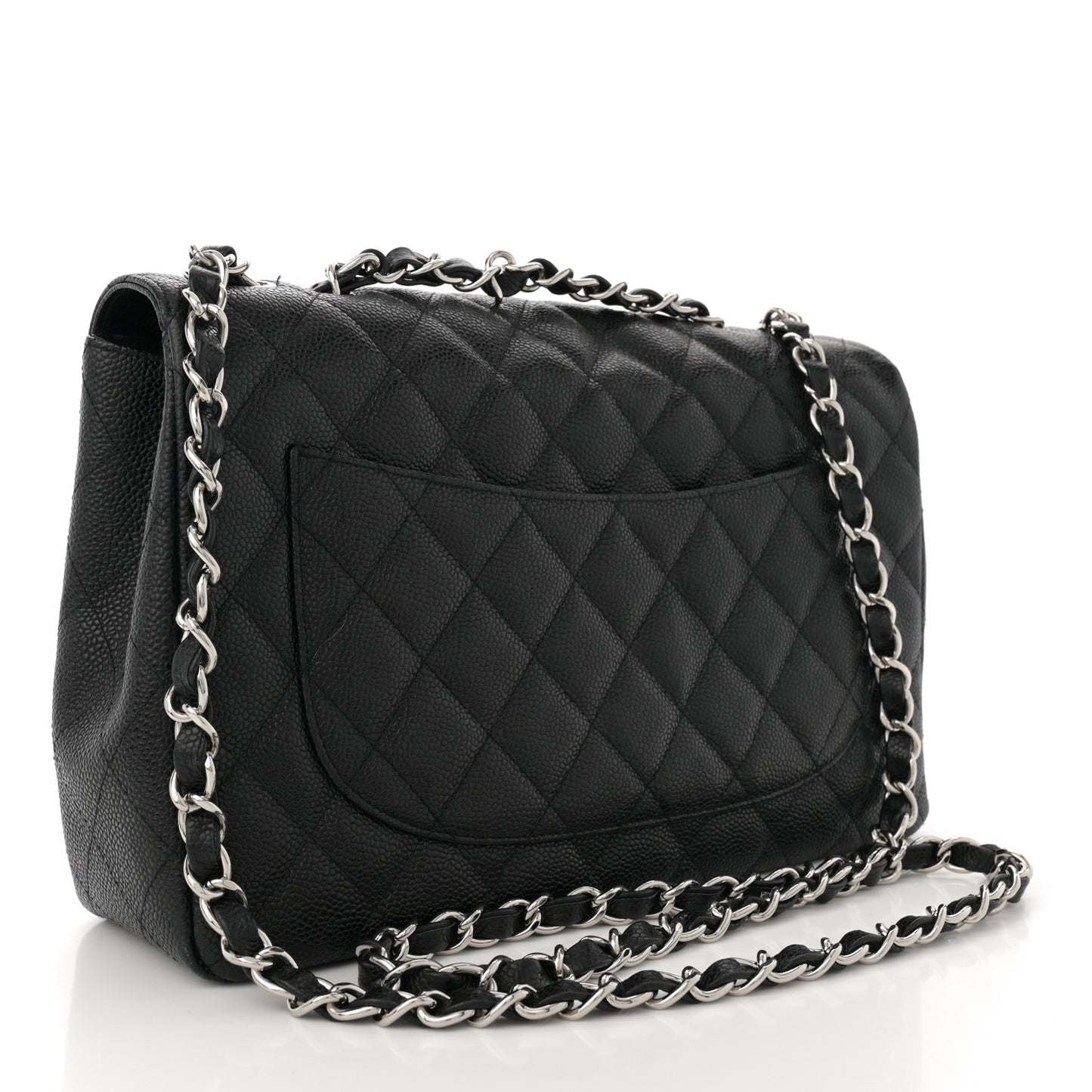 Caviar Quilted Jumbo Single Flap Black
