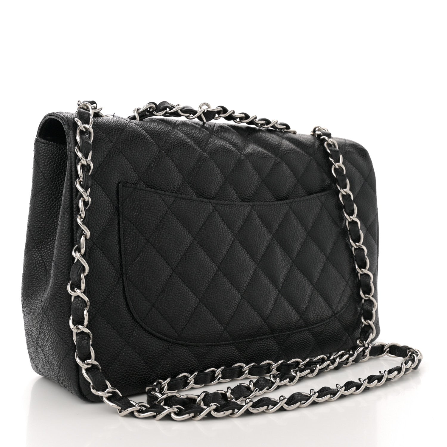 Chanel Caviar Quilted Jumbo Single Flap Black 3 of 13
