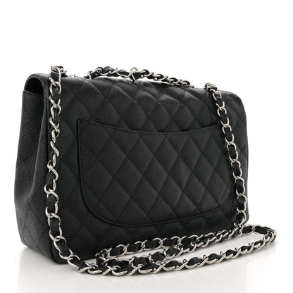 Chanel Caviar Quilted Jumbo Single Flap Black 3 of 13