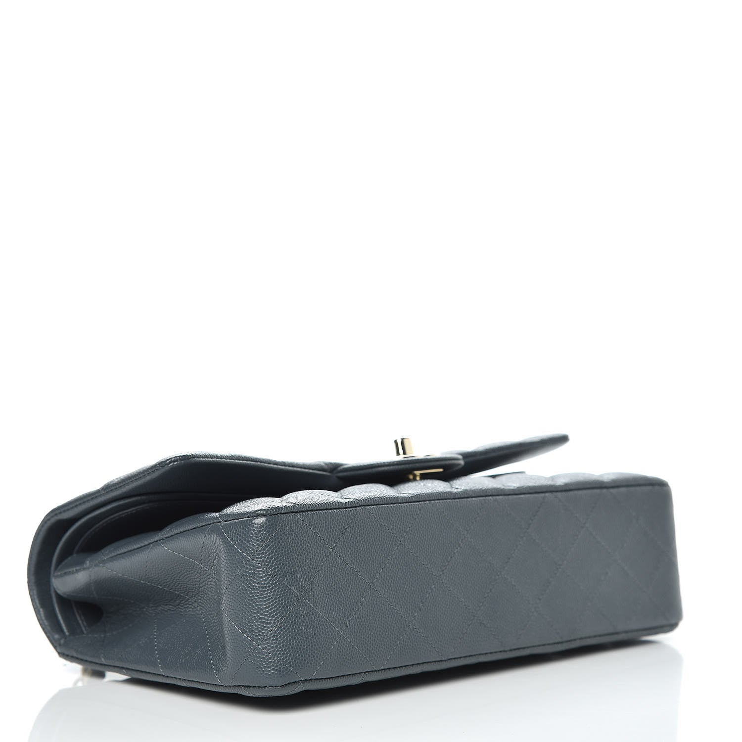 Chanel Caviar Quilted Medium Double Flap Dark Grey 4 of 11