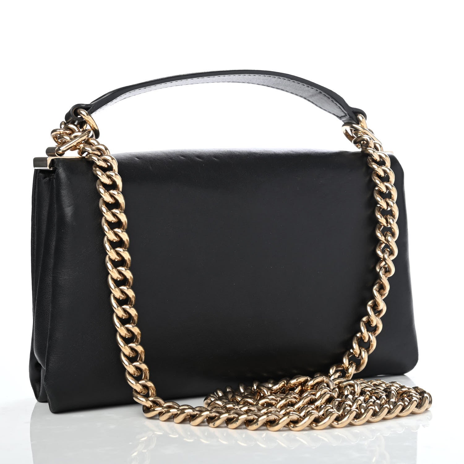 Versace Nappa Palazzo Medusa Chain Shoulder Bag Black 2 of 4