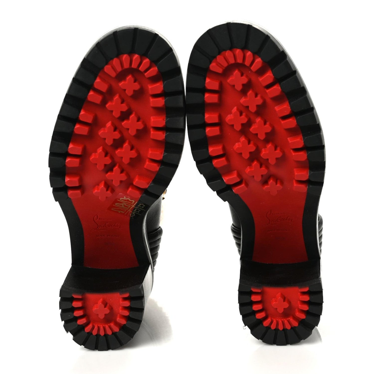 Christian Louboutin Calfskin Shearling Yetita 70 Hiker Booties 36.5 Black 5 of 6