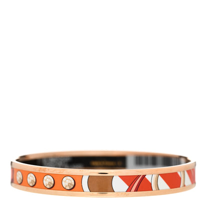 Hermes Enamel Printed Narrow Coaching Bracelet 65 Fibres Et Pelages 3 of 6