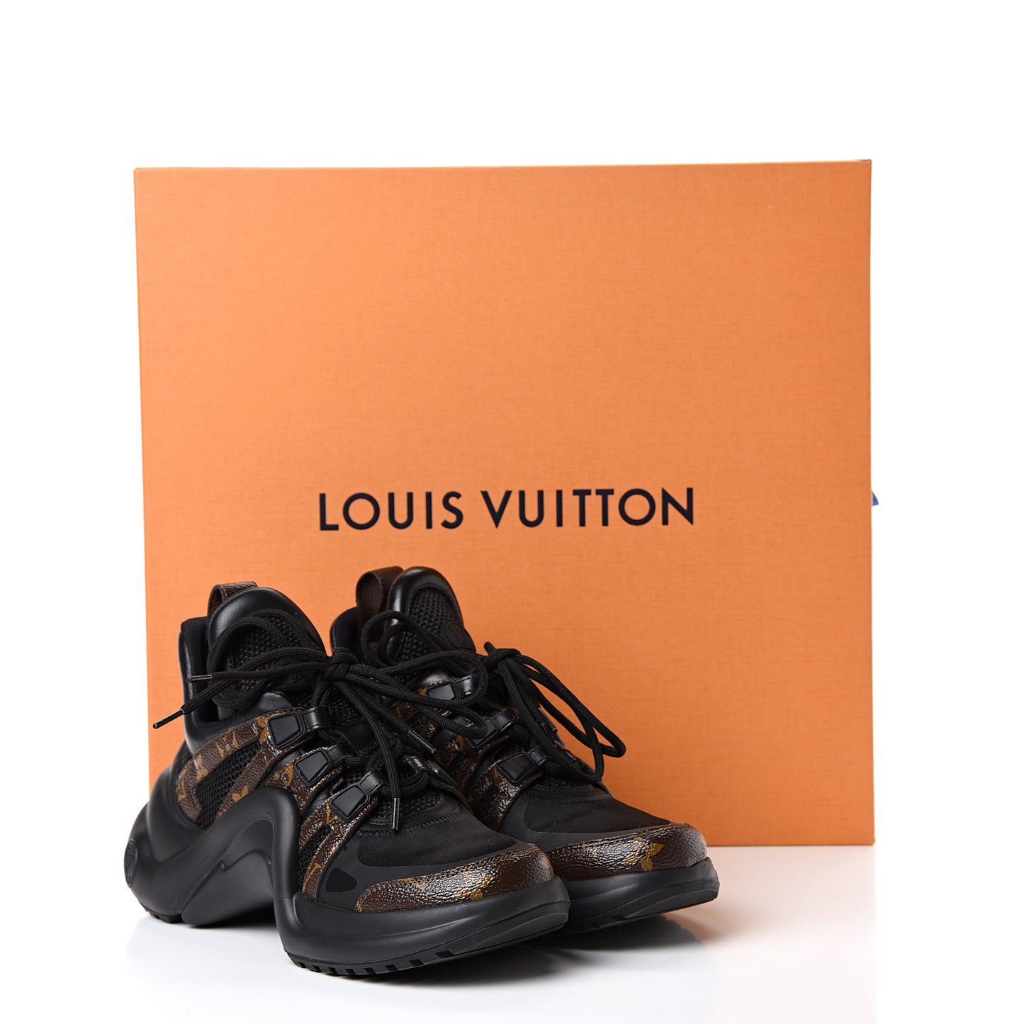 Calfskin Patent Monogram LV Archlight Sneakers 36.5 Black