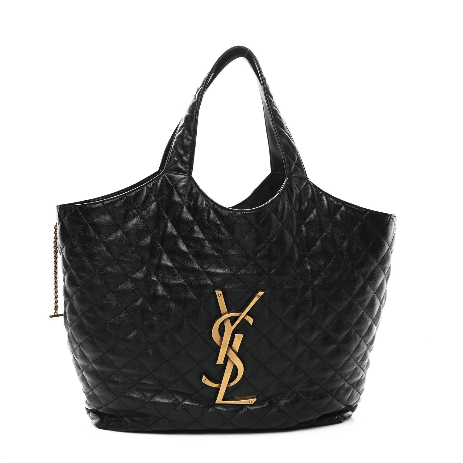 Saint Laurent Lambskin Quilted Maxi Icare Shopping Tote Black 1 of 14