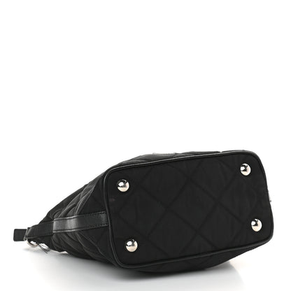 Prada Tessuto Nylon Quilted Saffiano Shoulder Bag Black 3 of 10