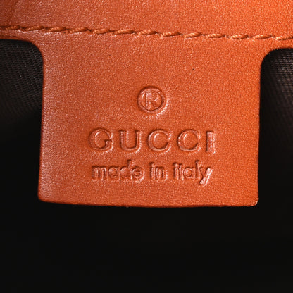 Gucci Calfskin Horsebit Glam Boston Tote Orange 6 of 10
