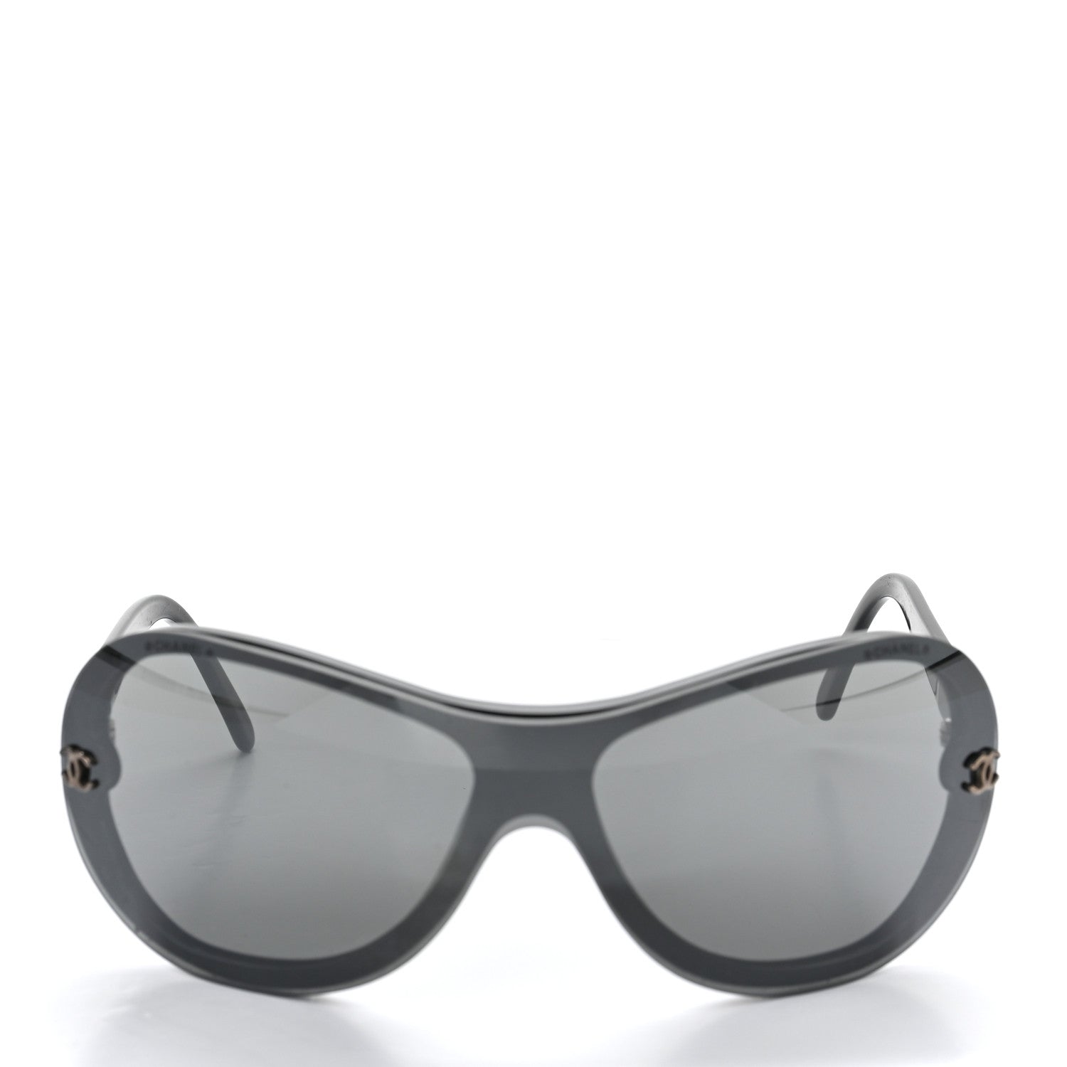 Chanel Acetate Metal Shield 5066 Sunglasses Black 2 of 6