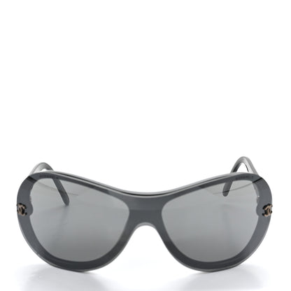 Chanel Acetate Metal Shield 5066 Sunglasses Black 2 of 6