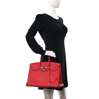 Hermes Taurillon Clemence BIRKIN 35 Bougainvillea 2 of 17