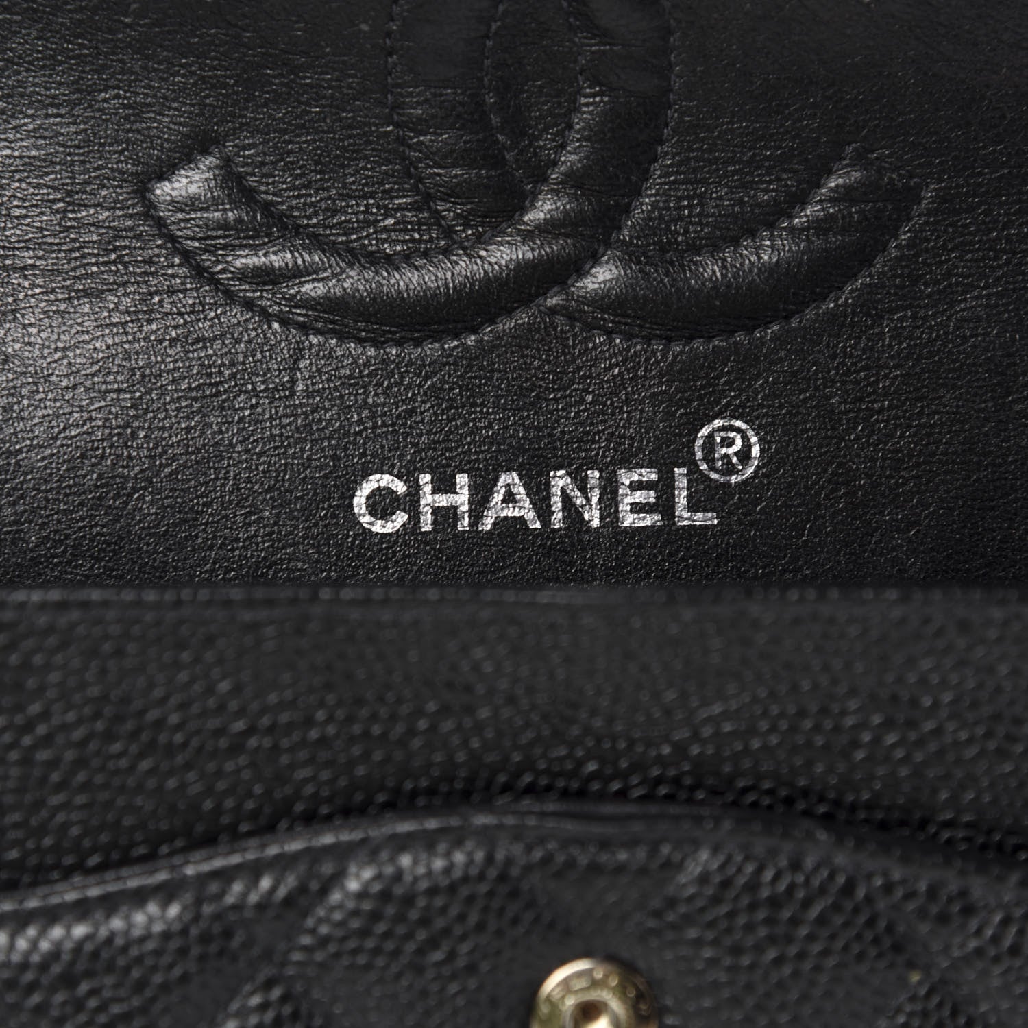 Chanel Caviar Quilted Medium Double Flap Black 9 of 12