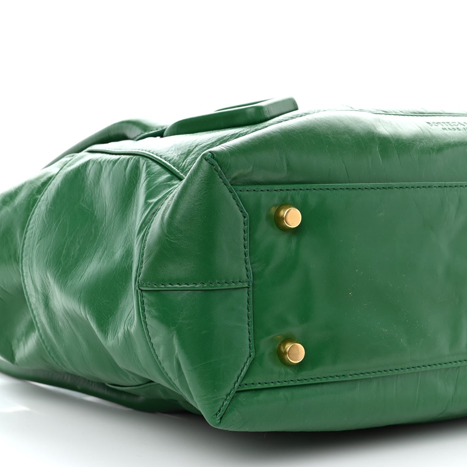 Bottega Veneta Paper Calfskin Maxi Intrecciato Medium Arco Slouch Racing Green 8 of 9