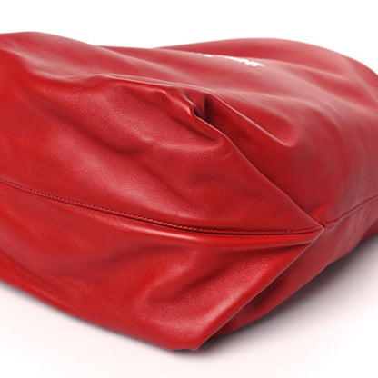 Saint Laurent Lambskin Teddy Drawstring Bag Eros Red 10 of 10