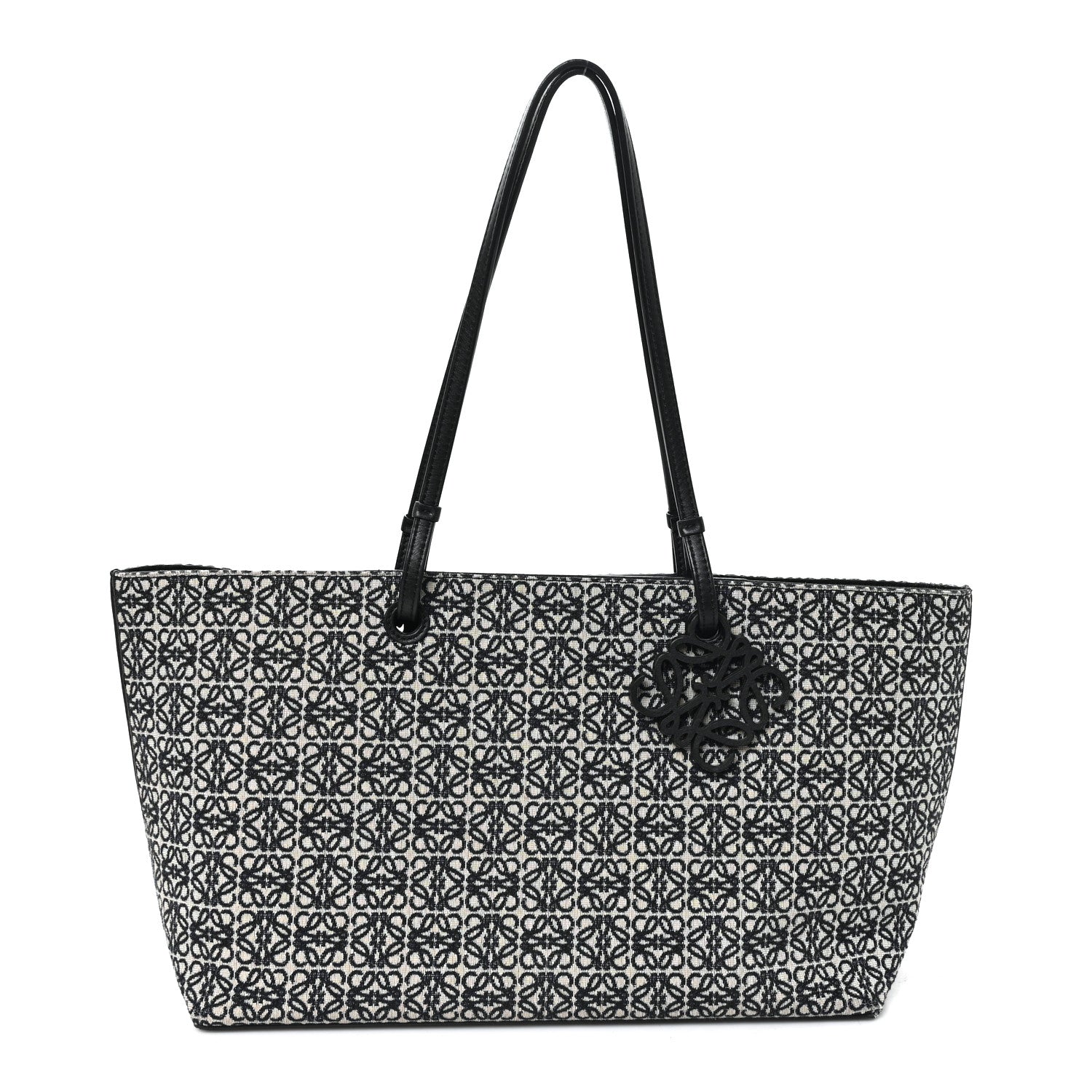 Loewe Jacquard Anagram Calfskin East West Tote Beige Black 1 of 11