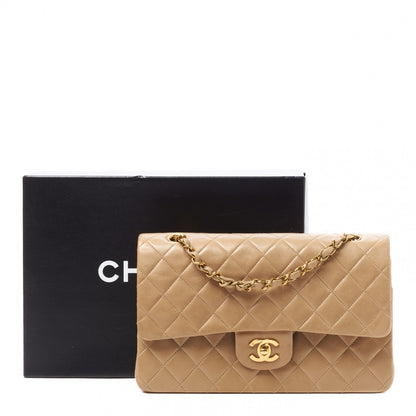 Chanel Lambskin Quilted Medium Double Flap Beige 10 of 10