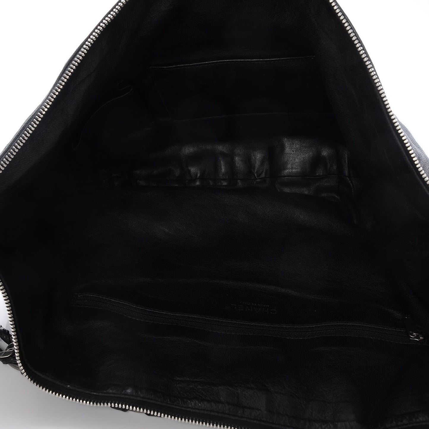 Calfskin Modern Chain Hobo Black