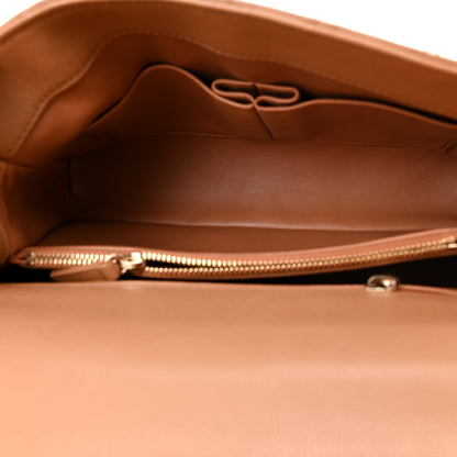 Chanel Caviar Quilted Lizard Embossed Small Coco Handle Flap Brown 5 of 10