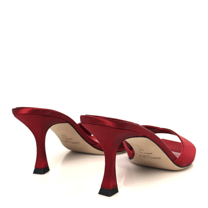 Jimmy Choo Satin Skye 70 Mules 38 Red 5 of 8