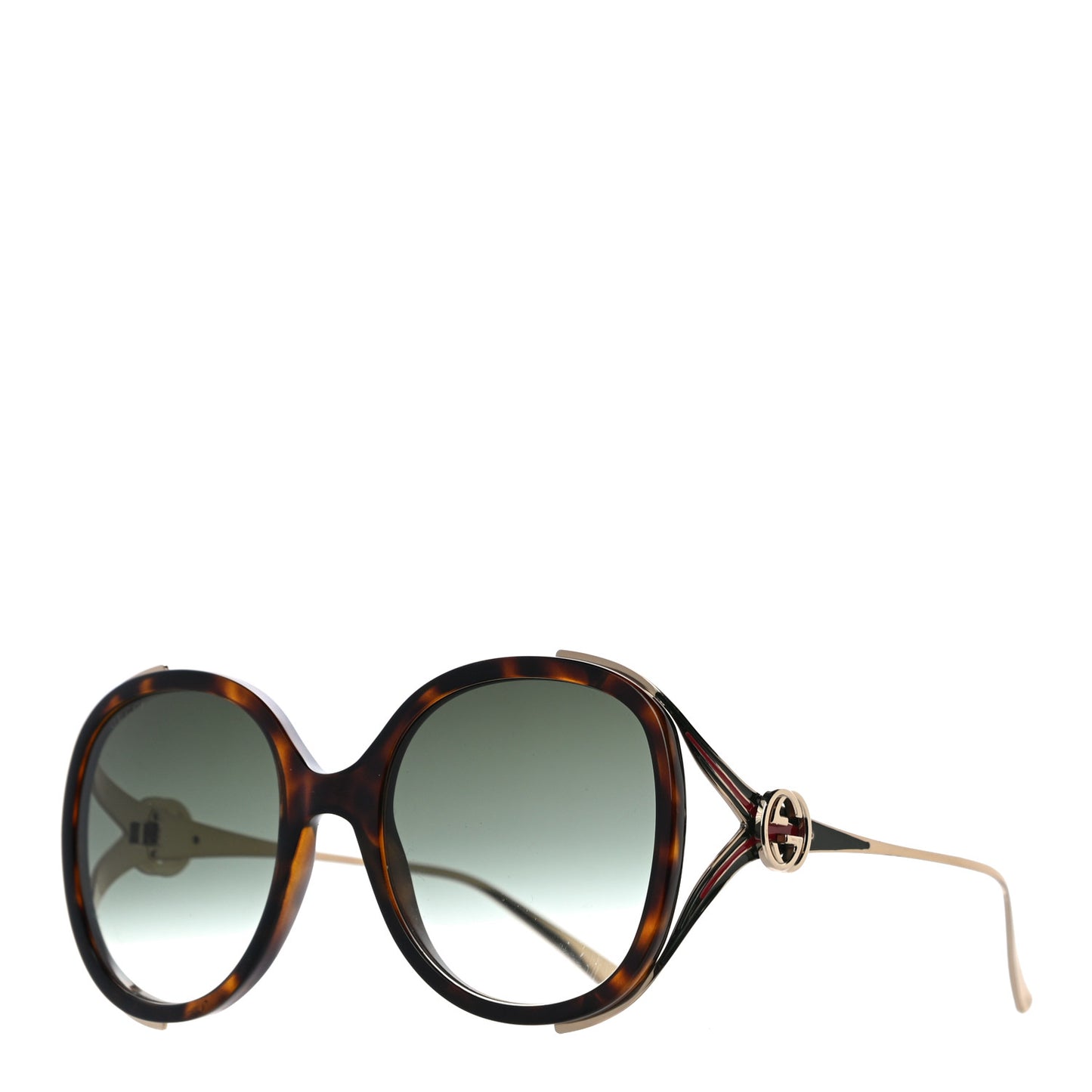 Oversized Round Frame GG0225S Sunglasses Tortoise