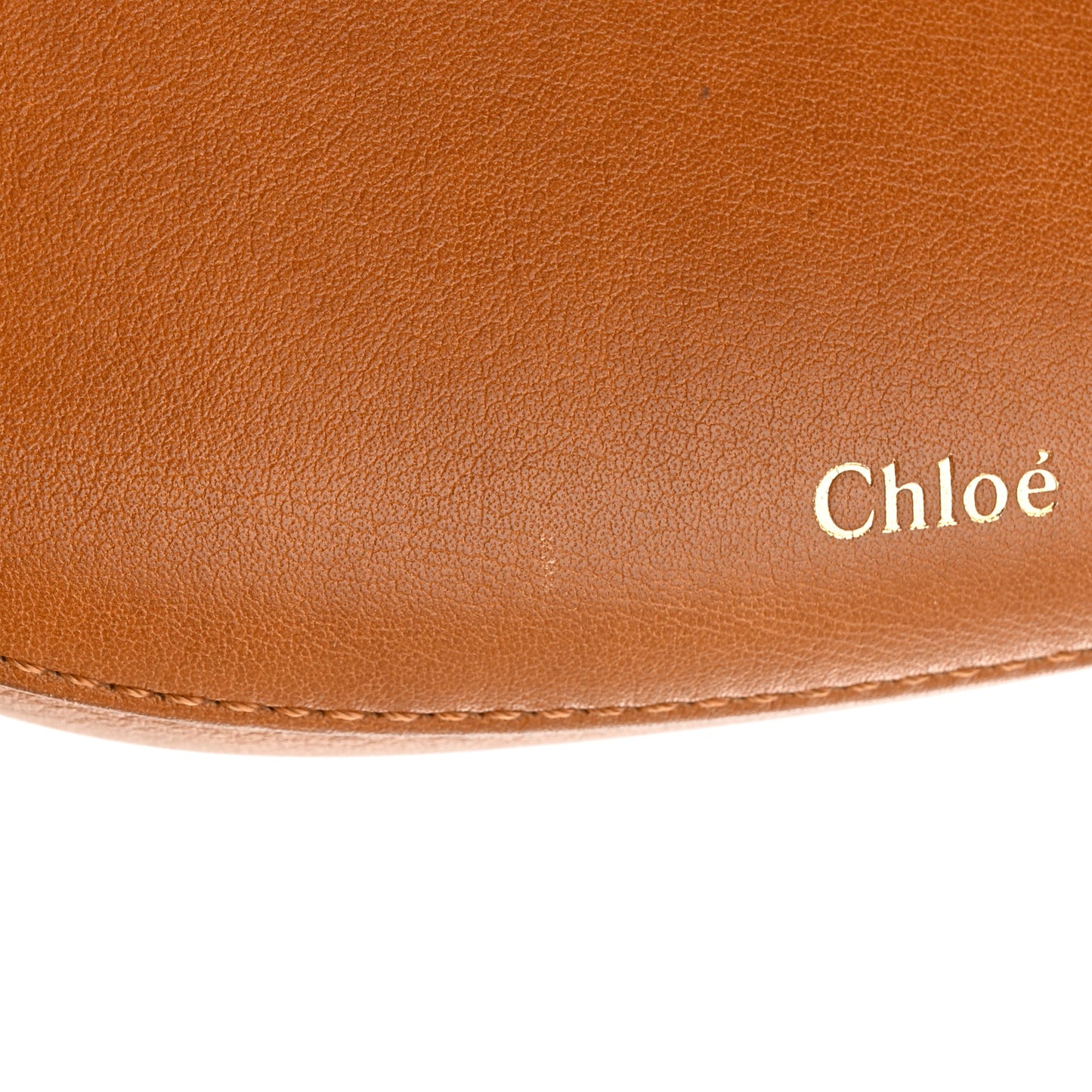 Grained Calfskin Kiss Bag Small Arizona Brown