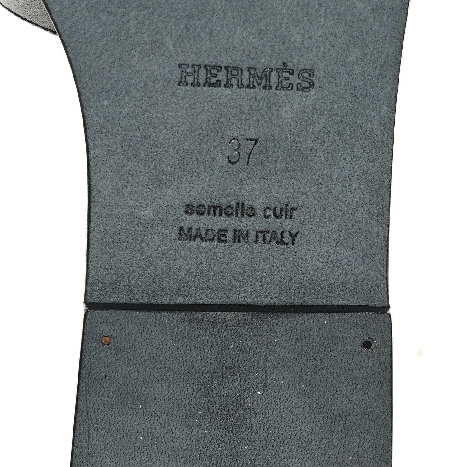 Hermes Calfskin Giulia Sandals 37 Black White 7 of 9