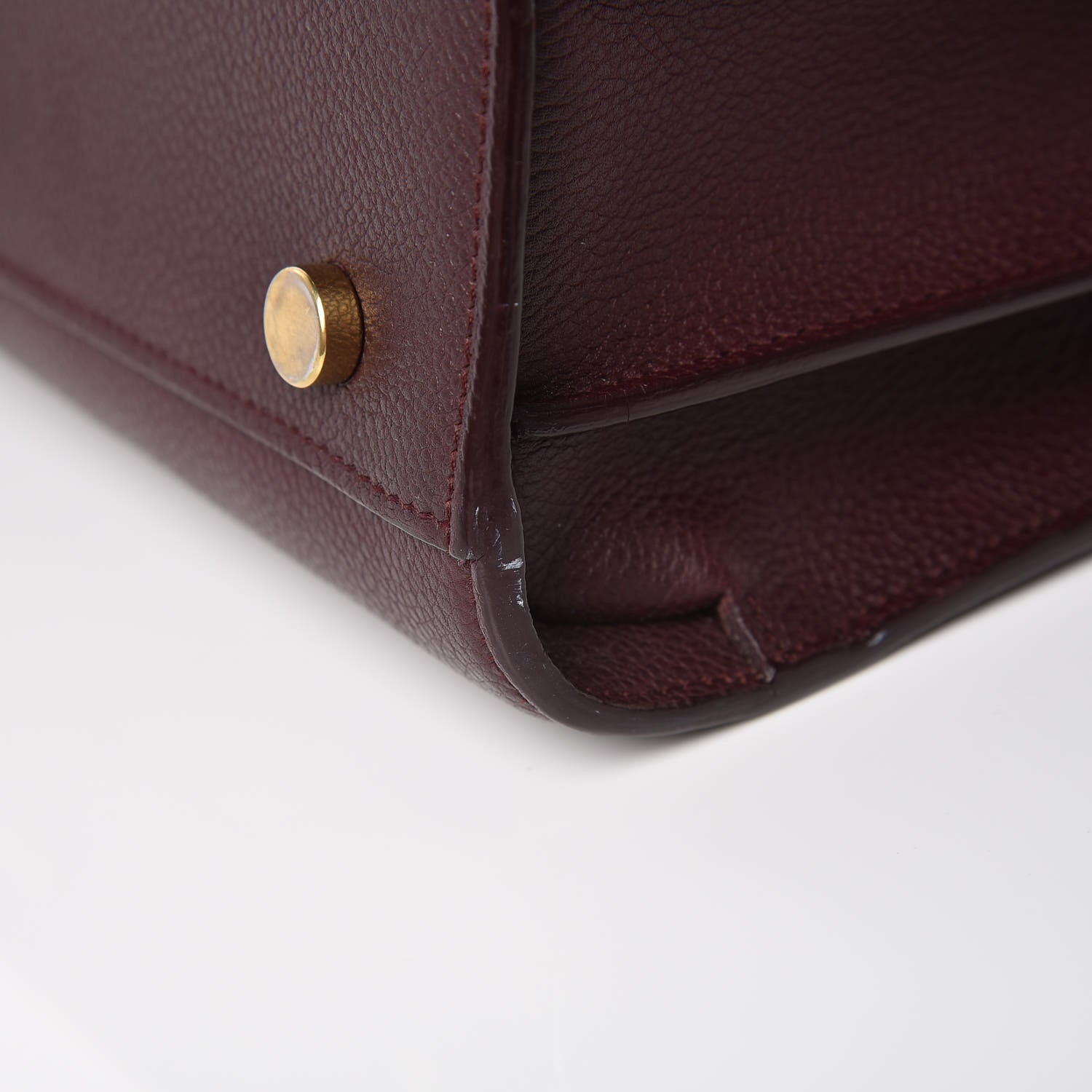 Saint Laurent Grained Calfskin Small Classic Sac De Jour Bordeaux 18 of 20
