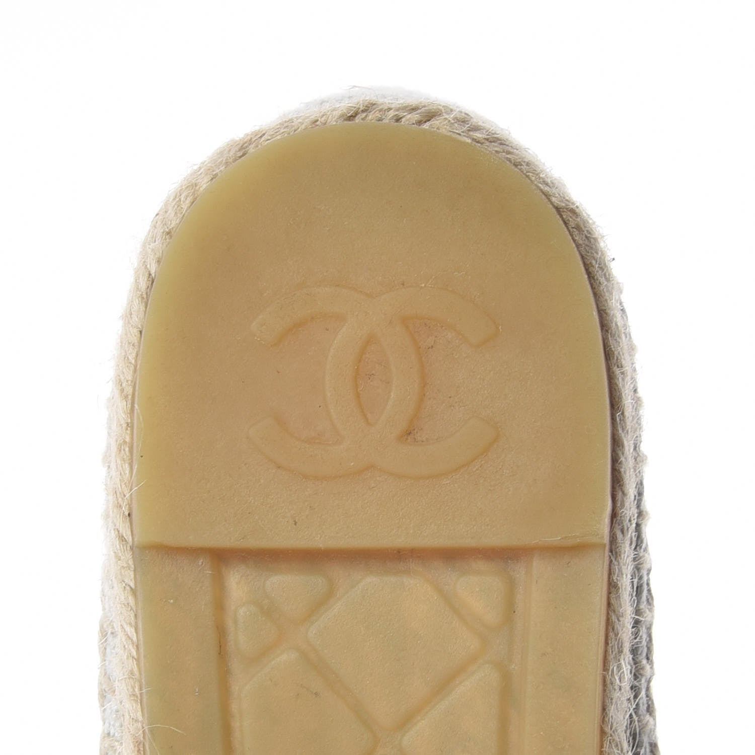 Chanel Linen CC Espadrilles 37 Beige Black 8 of 14
