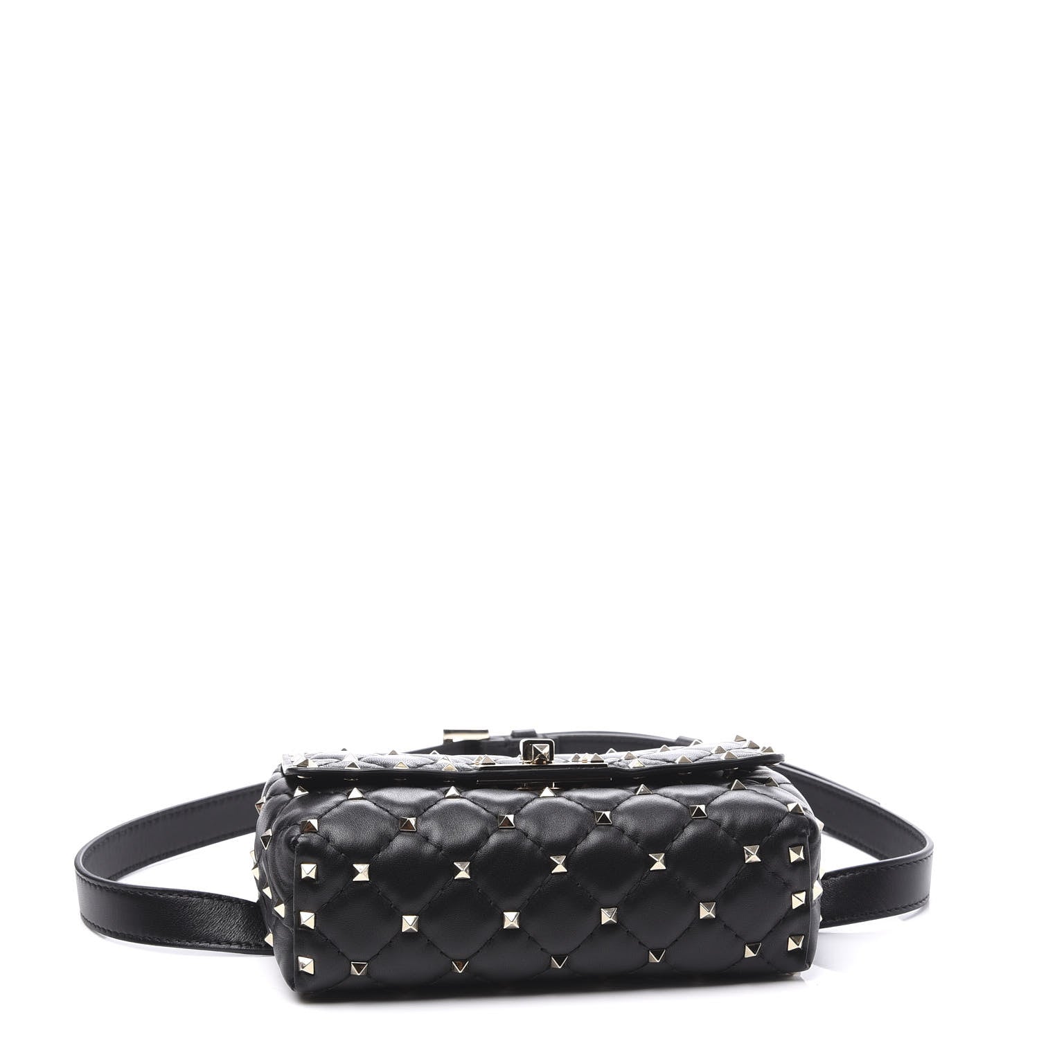 Valentino Garavani Lambskin Rockstud Spike Belt Bag Black 3 of 9