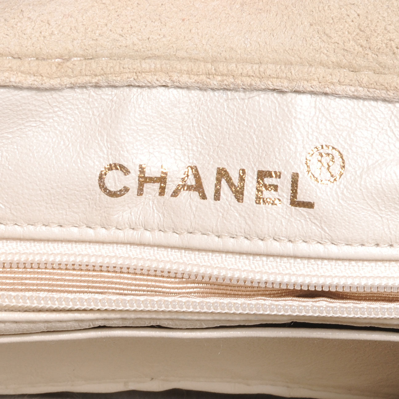 Chanel Suede Shearling Fur Handbag Ivory 6 of 8